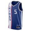 Canotte Uomo Sacramento Kings De Aaron Fox Nike 2023-24 City Edition Blu Swingman